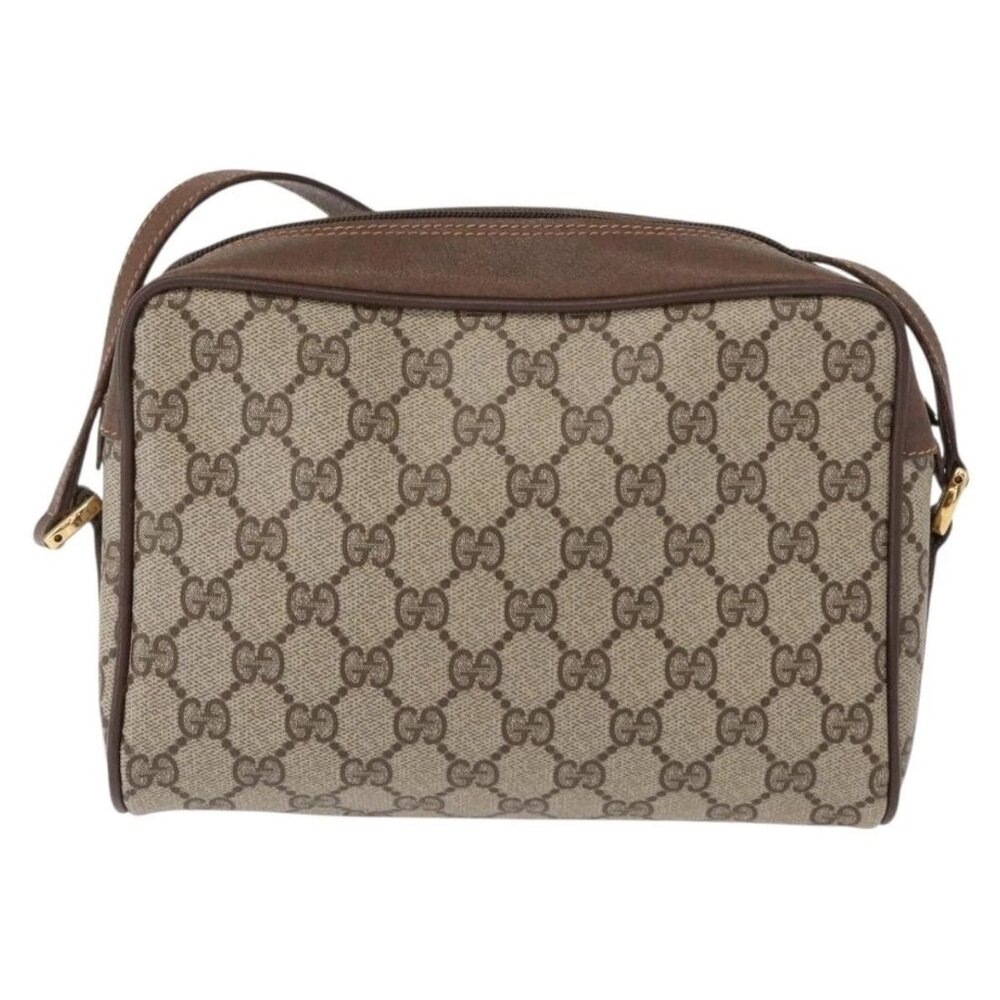 GUCCI GG Supreme Web Sherry Line Bag PVC Beige Red - Picture 3 of 16